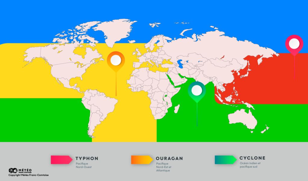Les Ouragans dans le monde