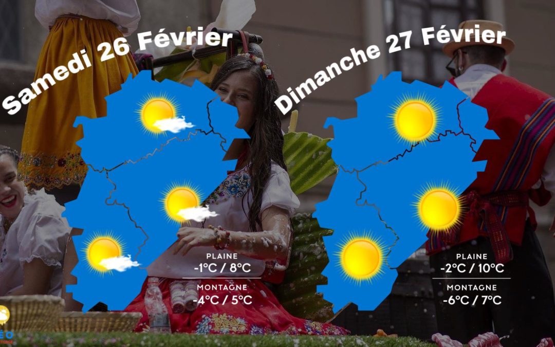 Franche-Comté : Beaucoup de soleil prévu pour le week-end du carnaval et jusqu’au Mardi-Gras !