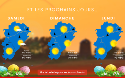 Week-End de Pâques : Soleil chaque jour mais en présence d’une bonne bise en Franche-Comté !